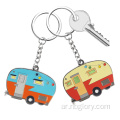 Camper Keychain Happy RV Camper Keyring RV Keychain Chieboles مجموعة مفاتيح مجموعة التخييم هدايا التخييم